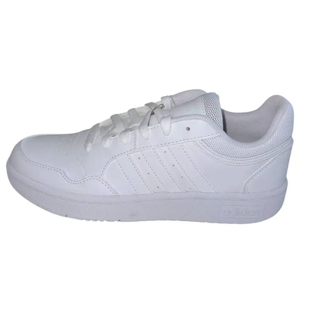 Adidas Hoops 3.0 Youth Boys White Basketball Sneaker Lace Up SZ/7